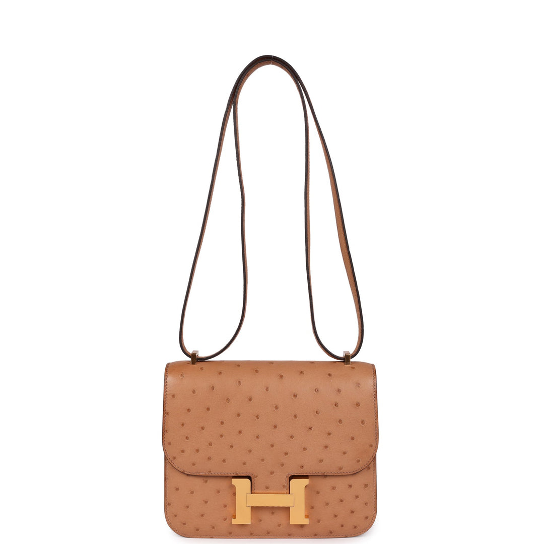 Hermes Constance 18 Chai Ostrich Gold Hardware