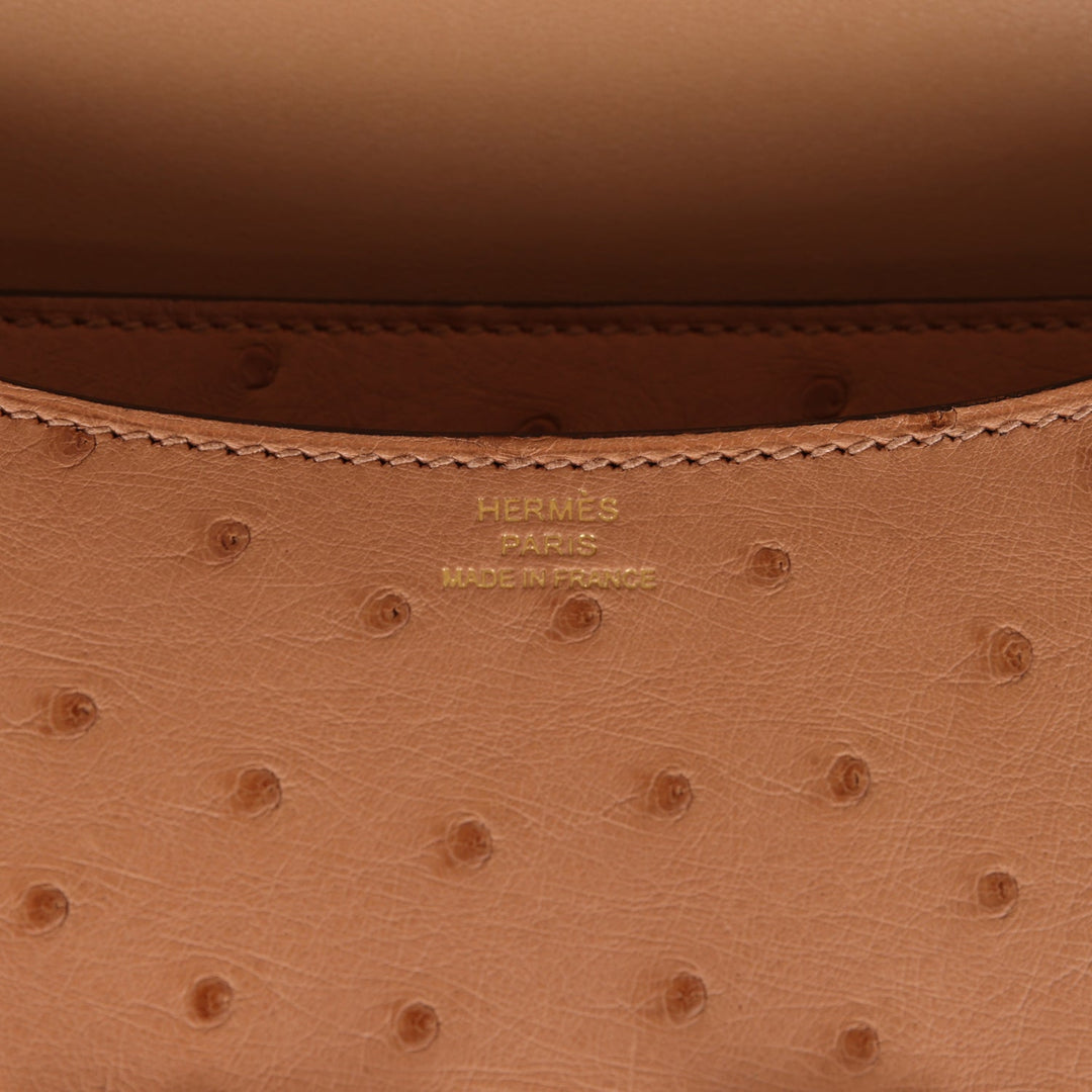 Hermes Constance 18 Chai Ostrich Gold Hardware