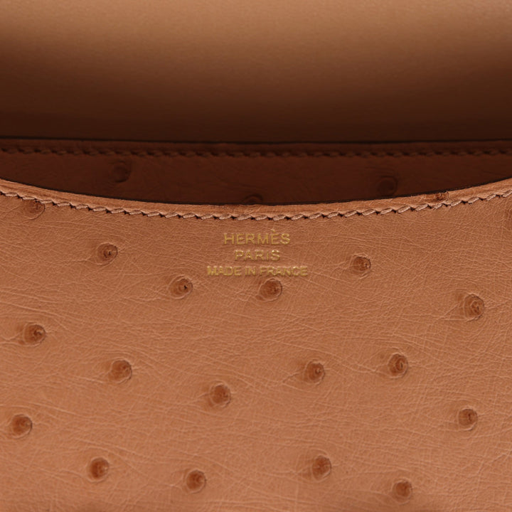 Hermes Constance 18 Chai Ostrich Gold Hardware