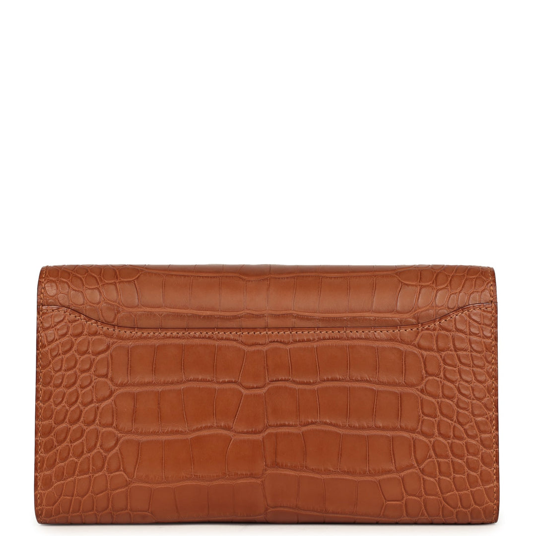 Hermes Constance Wallet To Go Gold Matte Alligator Gold Hardware