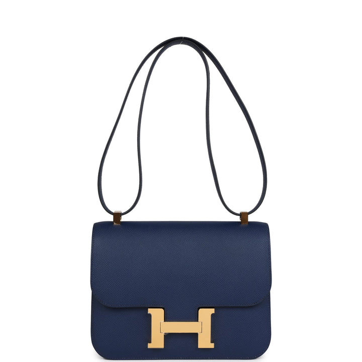 Hermes Constance 1-24 Bleu Navy Epsom Gold Hardware