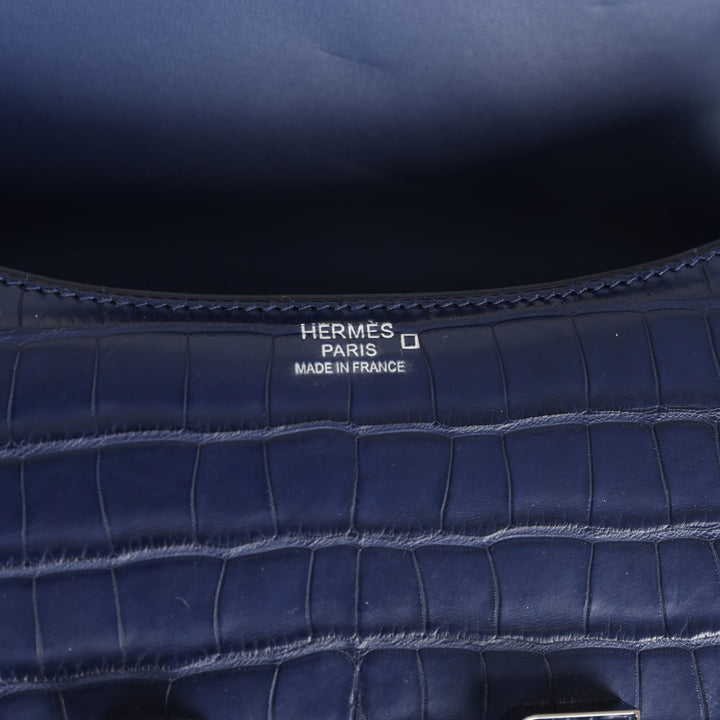 Hermes Constance 1-24 Bleu Saphir Matte Alligator Marquette Palladium Hardware