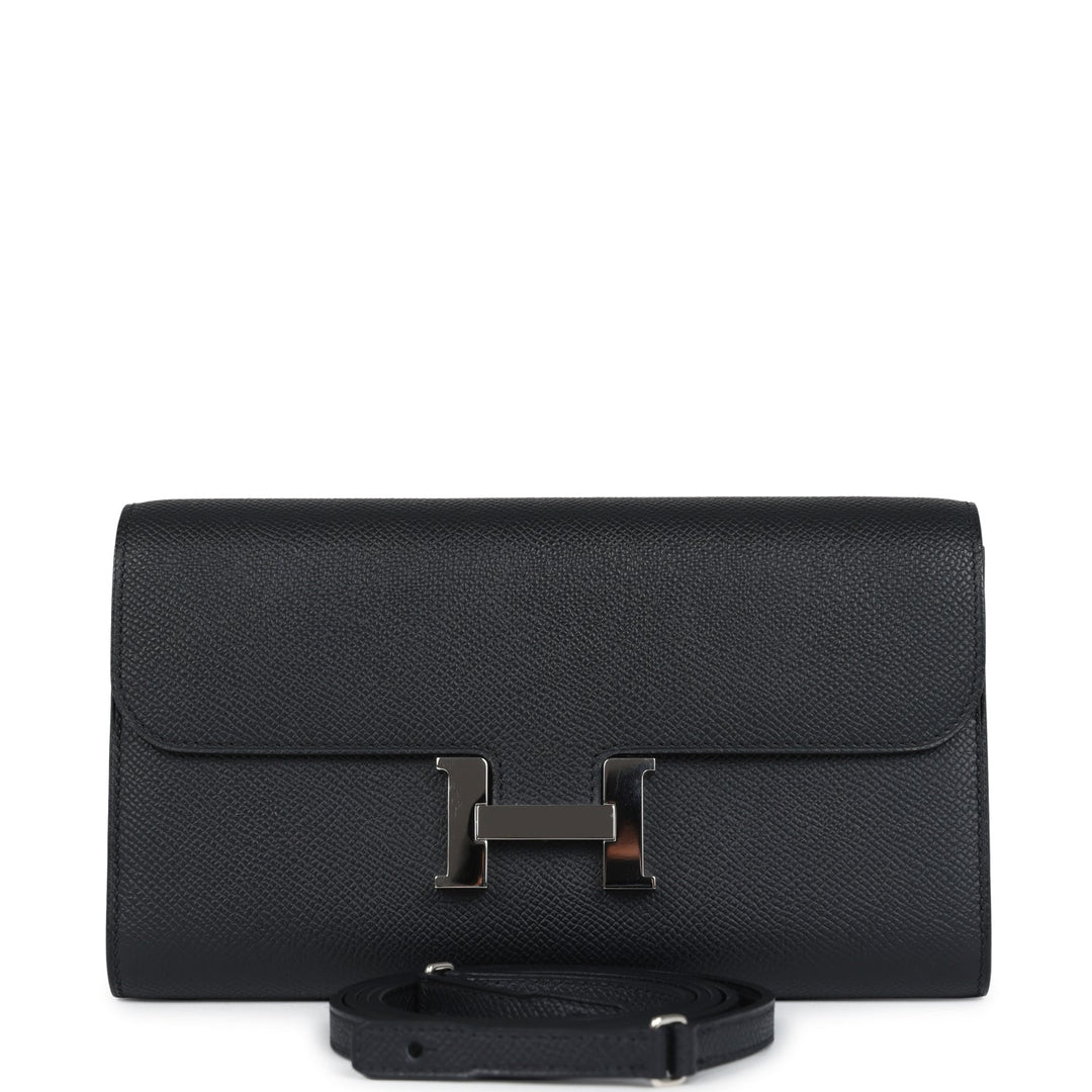 Hermes Constance Wallet To Go Black Epsom Palladium Hardware
