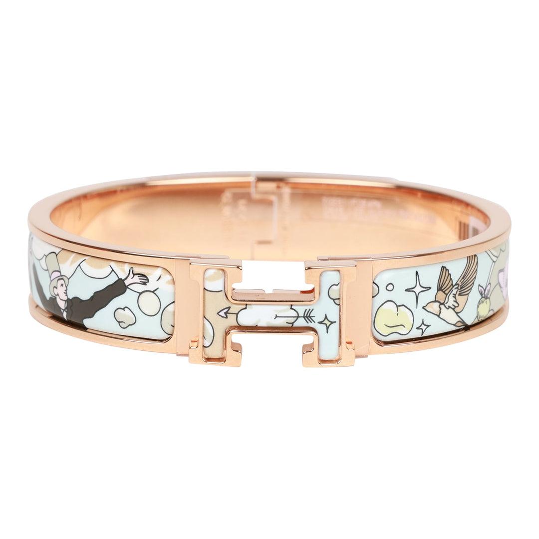 Top quality Hermes Dans Les Nuages Clic Clac H Narrow Enamel Bracelet