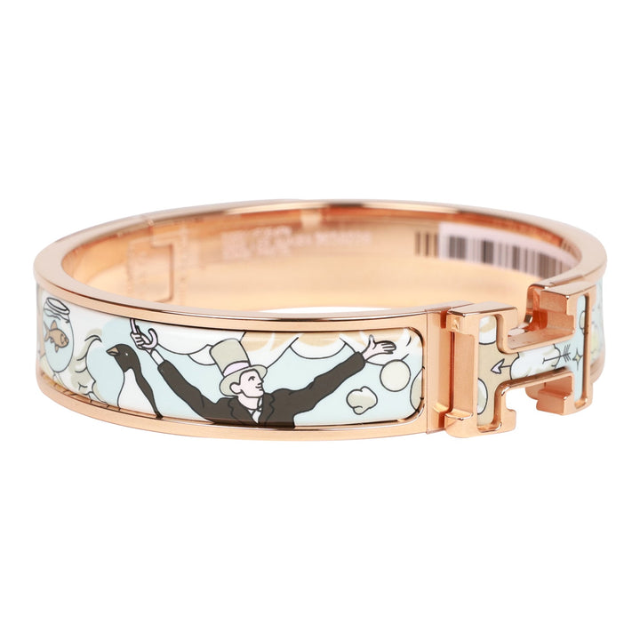Top quality Hermes Dans Les Nuages Clic Clac H Narrow Enamel Bracelet