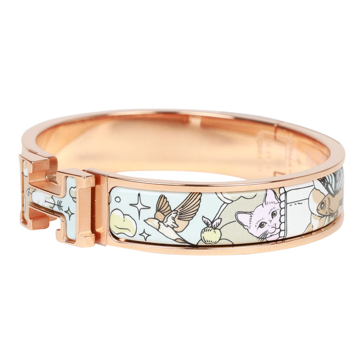 Top quality Hermes Dans Les Nuages Clic Clac H Narrow Enamel Bracelet