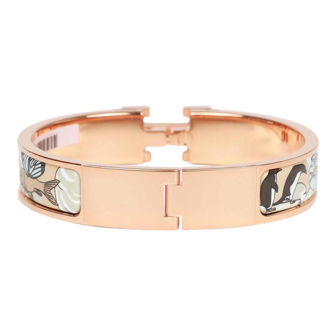 Top quality Hermes Dans Les Nuages Clic Clac H Narrow Enamel Bracelet