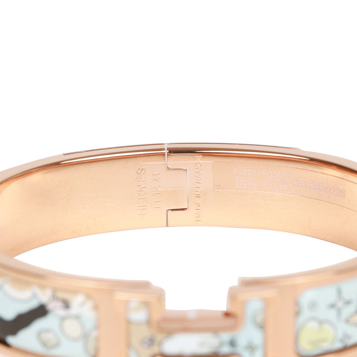 Top quality Hermes Dans Les Nuages Clic Clac H Narrow Enamel Bracelet