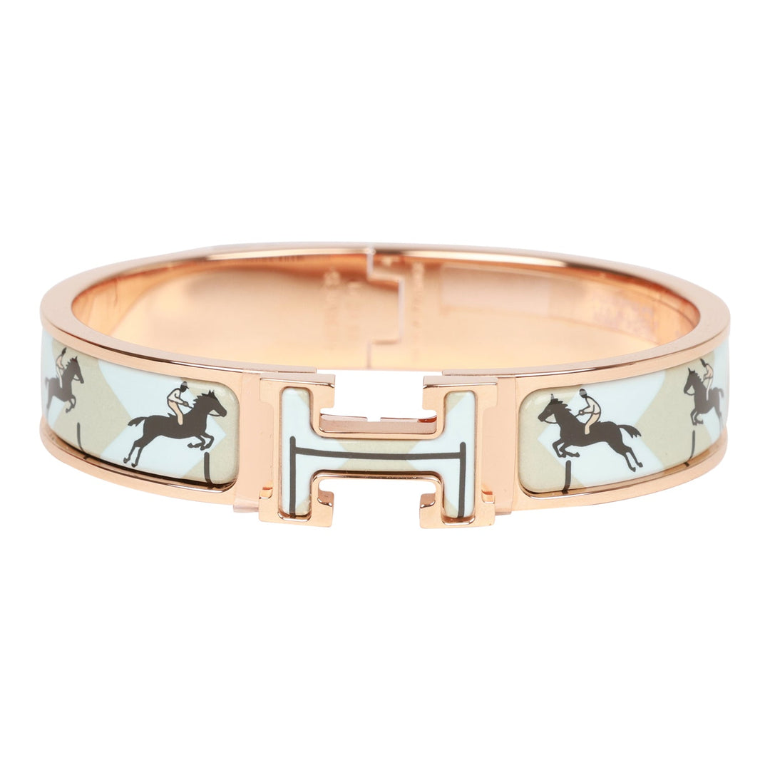 Top quality Hermes Les Allures Clic Clac H Narrow Enamel Bracelet
