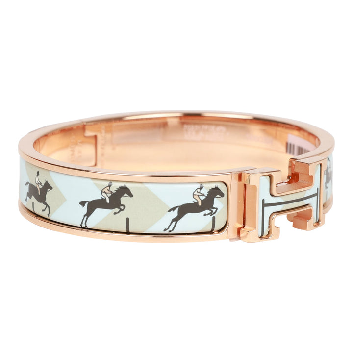 Top quality Hermes Les Allures Clic Clac H Narrow Enamel Bracelet