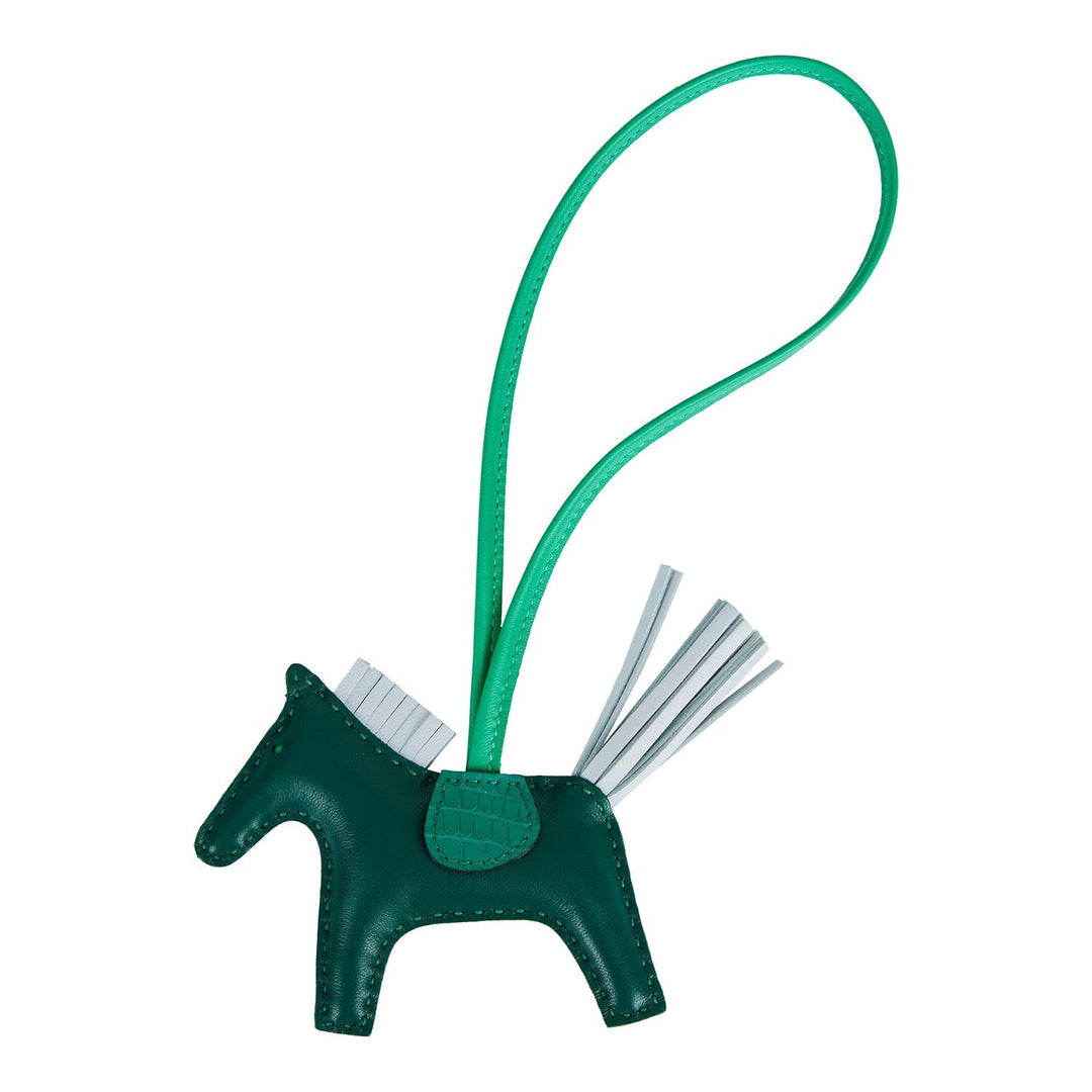 Top quality Hermes Malachite/Menthe/Bleu Brume Grigri Horse Rodeo Touch Bag Charm