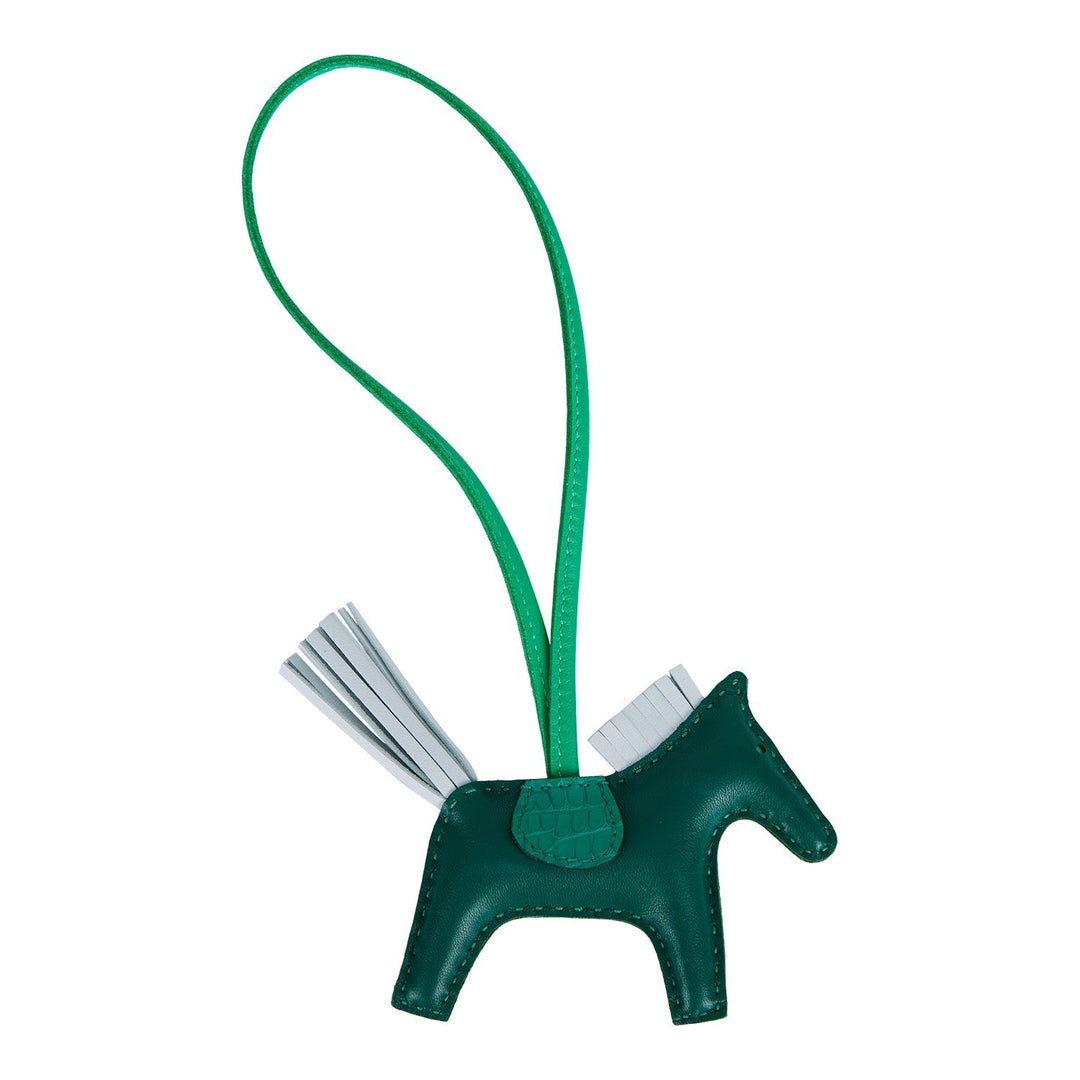 Top quality Hermes Malachite/Menthe/Bleu Brume Grigri Horse Rodeo Touch Bag Charm