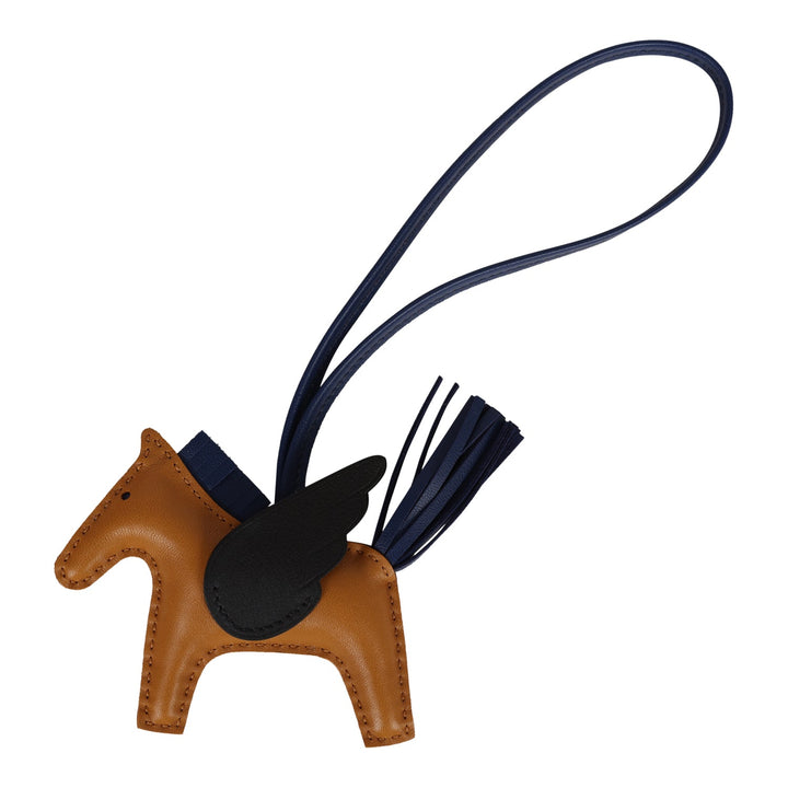 Top quality Hermes Sesame/Bleu Saphir/Black Pegasus Horse Rodeo Bag Charm PM