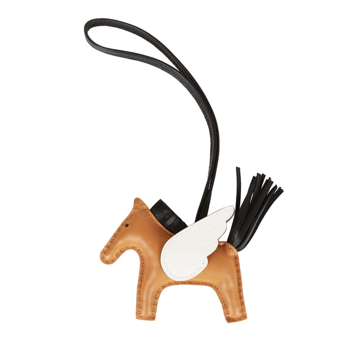 Top quality Hermes Pegasus Rodeo Bag Charm PM Sesame, Nata, and Noir Lambskin