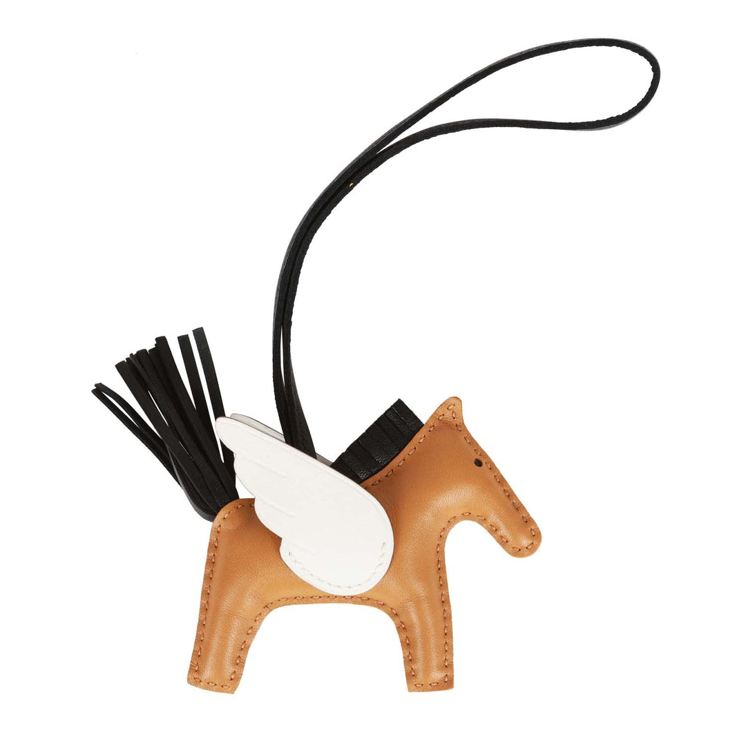 Top quality Hermes Pegasus Rodeo Bag Charm PM Sesame, Nata, and Noir Lambskin