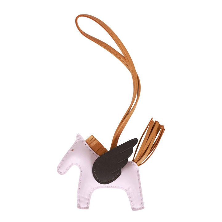 Top quality Hermes Pegasus Rodeo Bag Charm PM Sesame, Mauve Pale and Ebene Lambskin