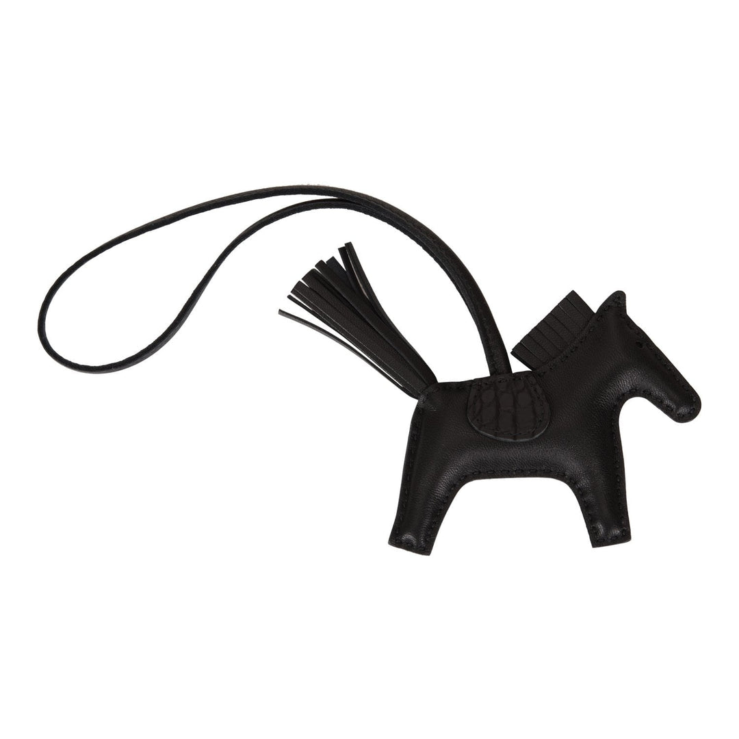 Top quality Hermes SO Black Horse Rodeo Touch Bag Charm PM