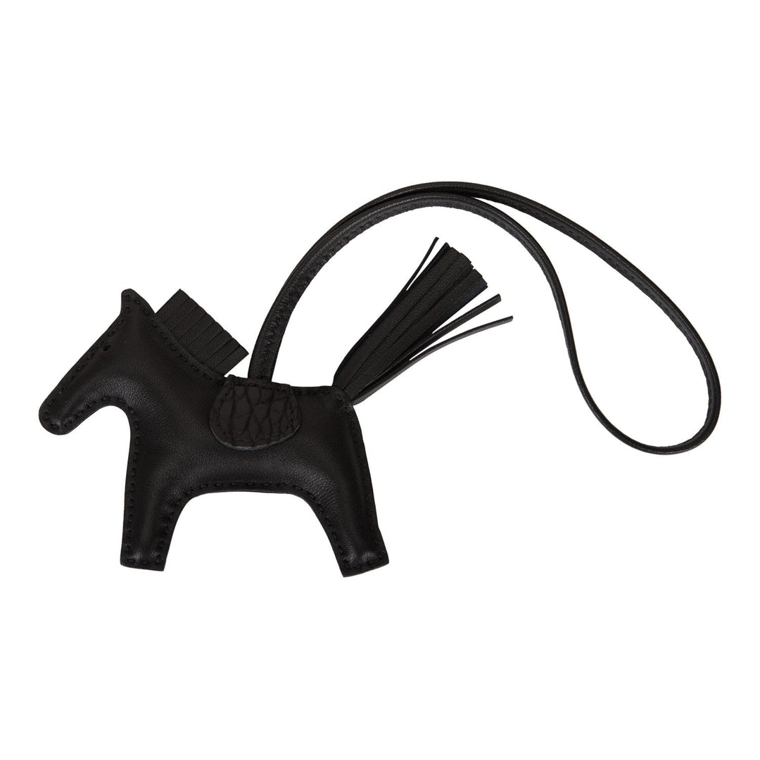Top quality Hermes SO Black Horse Rodeo Touch Bag Charm PM