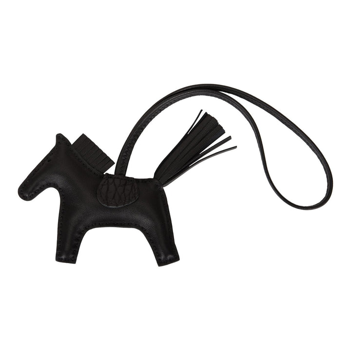 Top quality Hermes SO Black Horse Rodeo Touch Bag Charm PM