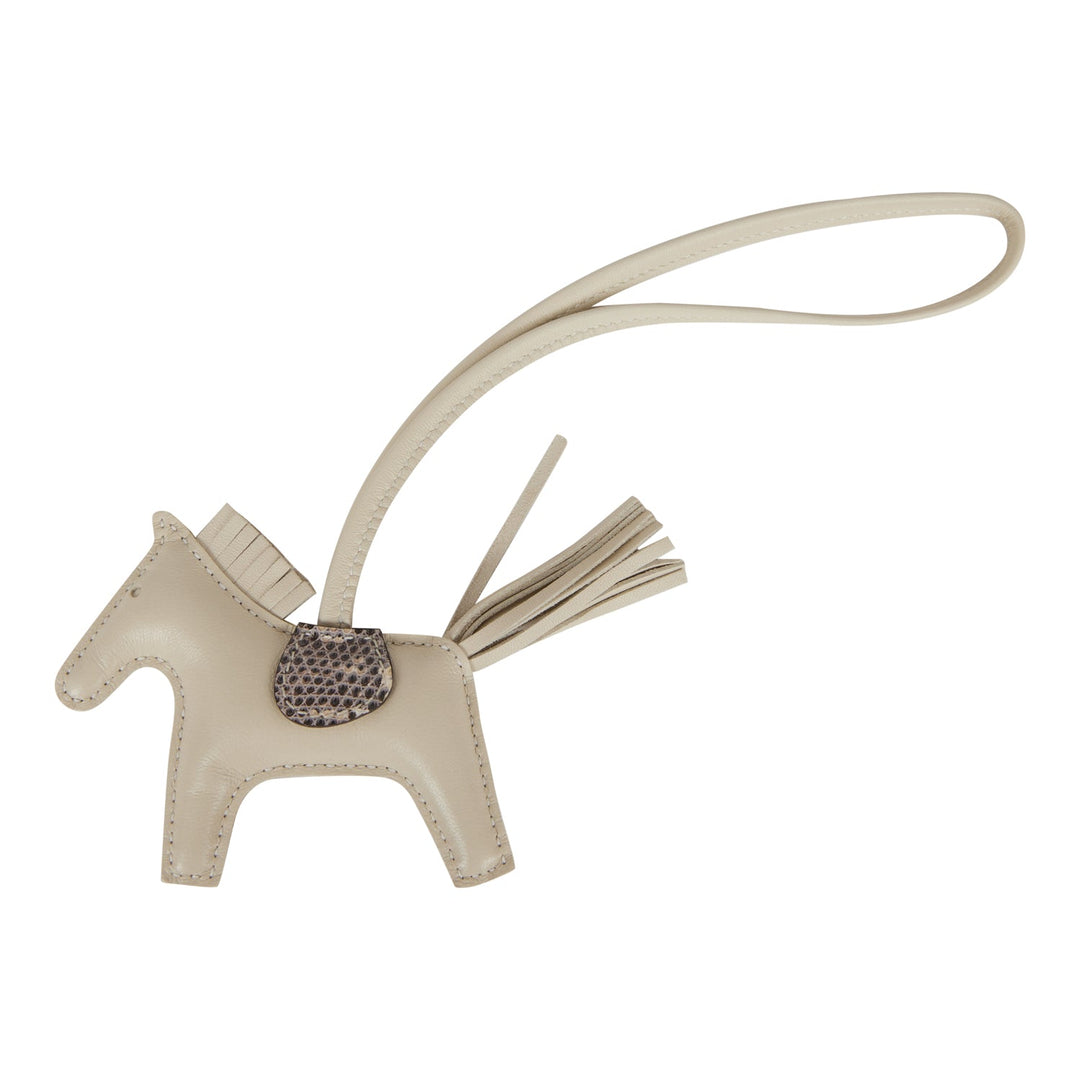 Top quality Hermes Craie and Ombre Lizard Horse Rodeo Touch Bag Charm PM