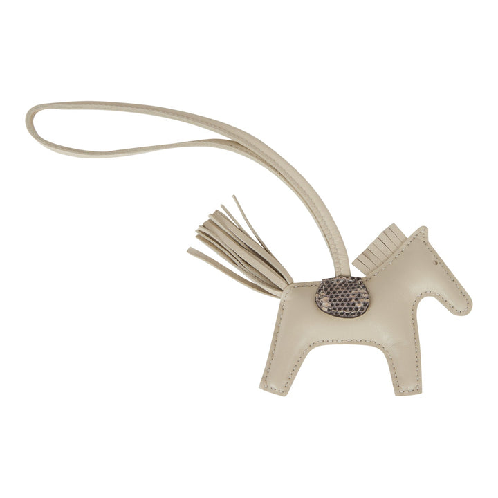 Top quality Hermes Craie and Ombre Lizard Horse Rodeo Touch Bag Charm PM