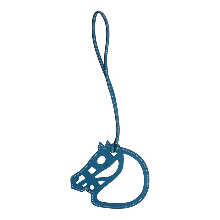 Top quality Hermes Paddock Cheval Horse Bag Charm Bleu de Galice Swift Leather