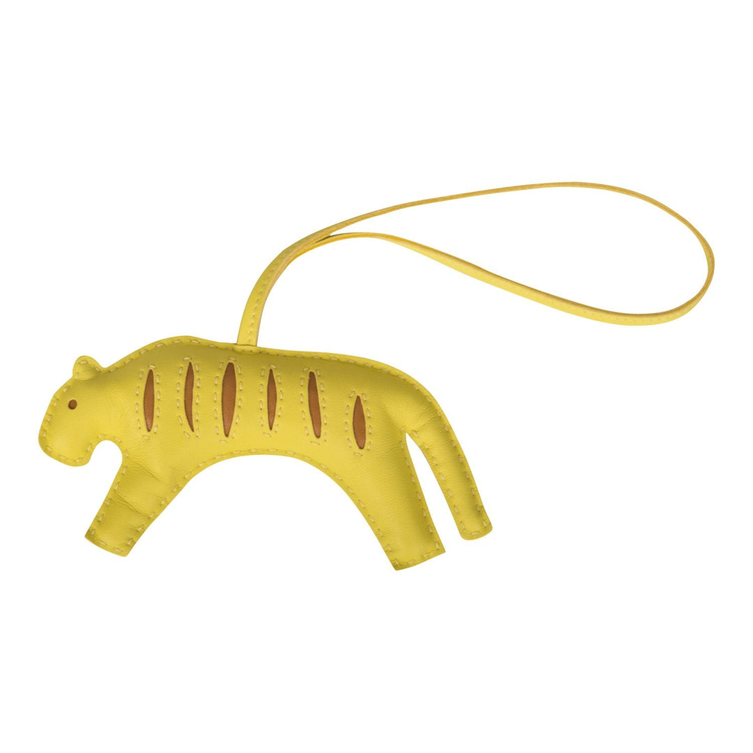 Top quality Hermes RooRoo Tiger Bag Charm Lime/Sesame