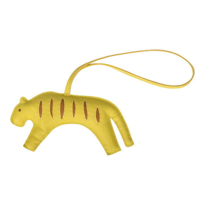 Top quality Hermes RooRoo Tiger Bag Charm Lime/Sesame