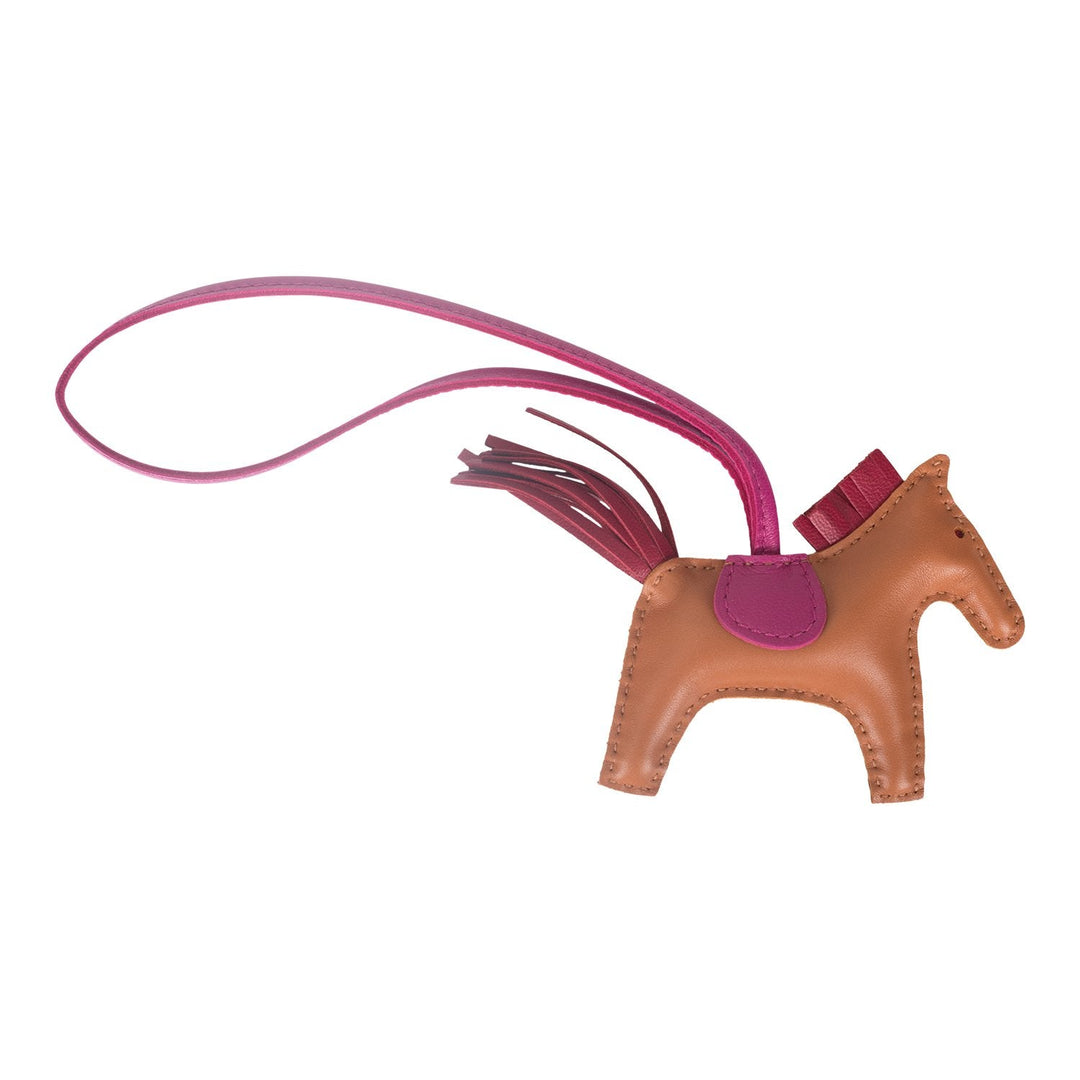 Top quality Hermes Sesame/Rouge Grenat/Rose Pourpre Grigri Horse Rodeo Bag Charm PM