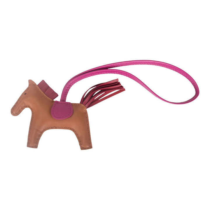 Top quality Hermes Sesame/Rouge Grenat/Rose Pourpre Grigri Horse Rodeo Bag Charm PM
