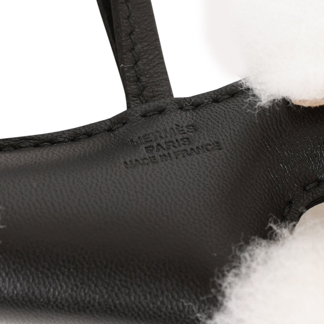 Top quality Hermes Black Lambskin and Shearling Budy Bag Charm
