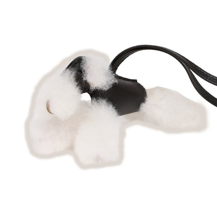 Top quality Hermes Black Lambskin and Shearling Budy Bag Charm