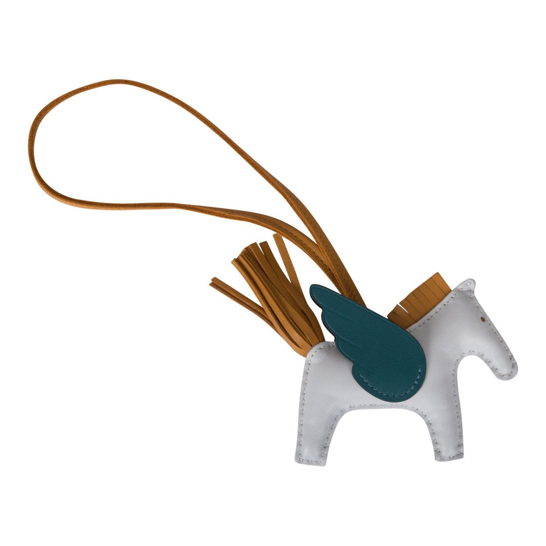Top quality Hermes Bleu Brume/Sesame/Vert Bosphore Pegasus Horse Rodeo Bag Charm PM
