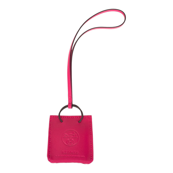 Top quality Hermes Rose Mexico Mini Shopping Bag Charm