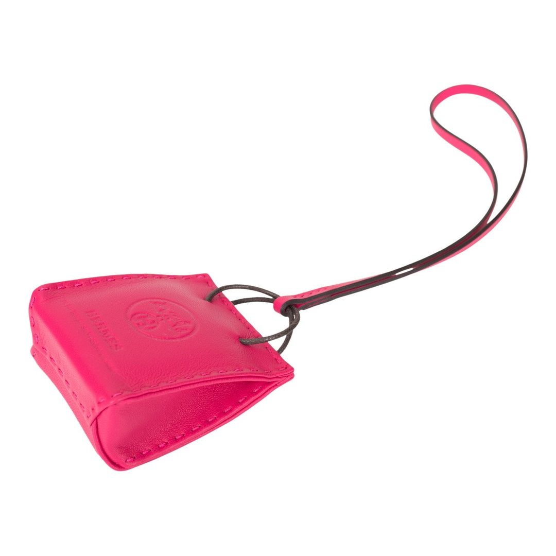 Top quality Hermes Rose Mexico Mini Shopping Bag Charm