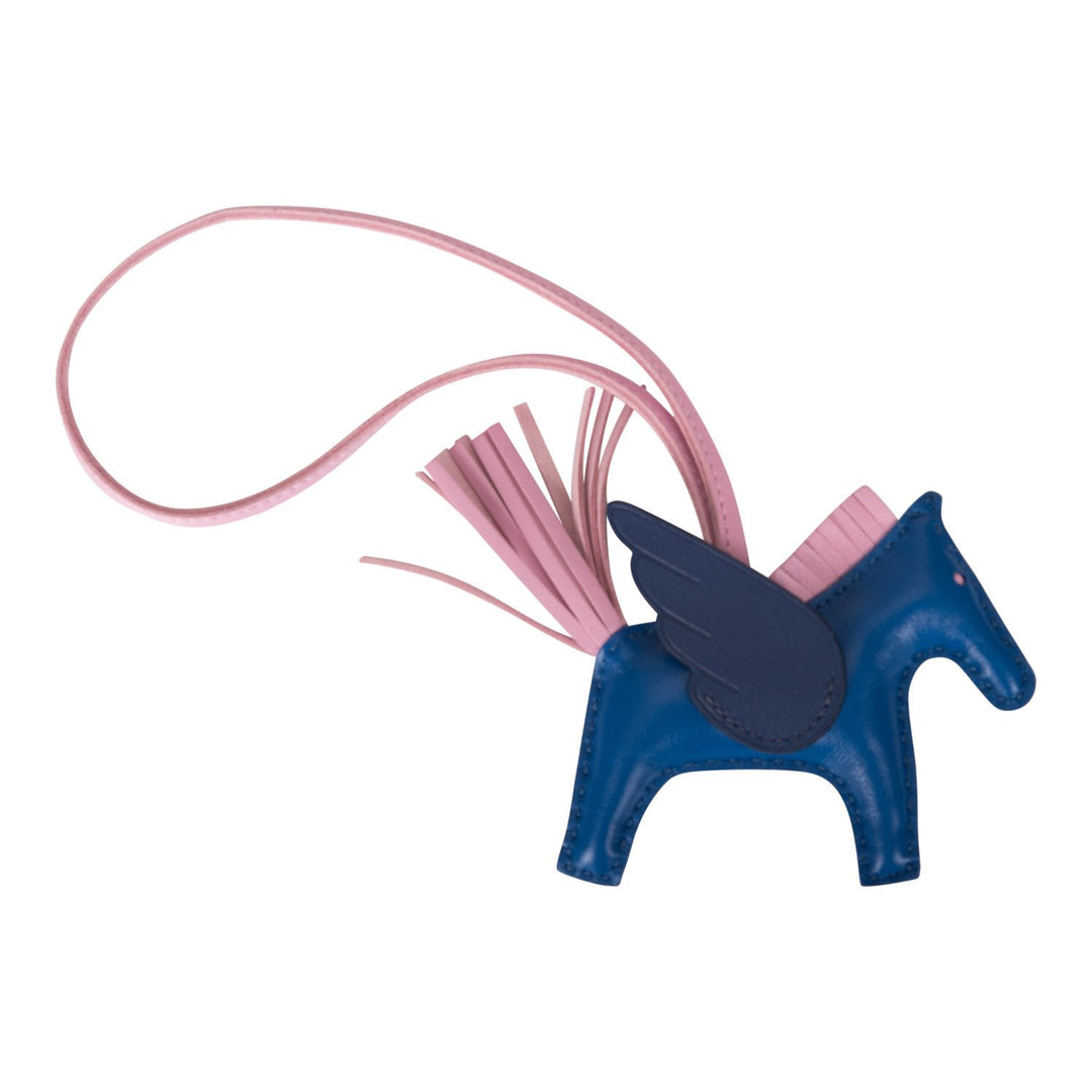 Top quality Hermes Pegasus Horse Rodeo Bag Charm PM Bleu France/Bleu Nuit/Mauve Sylvestre