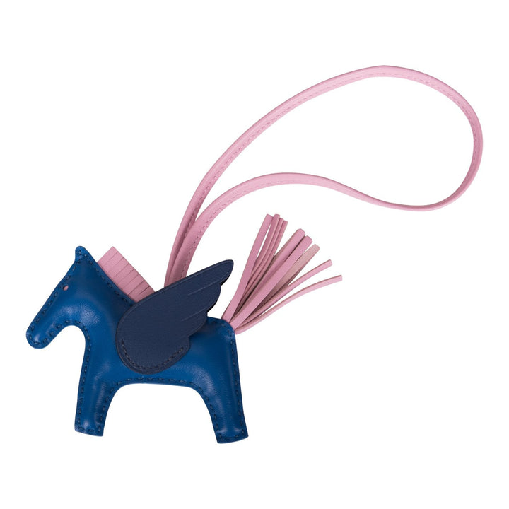 Top quality Hermes Pegasus Horse Rodeo Bag Charm PM Bleu France/Bleu Nuit/Mauve Sylvestre
