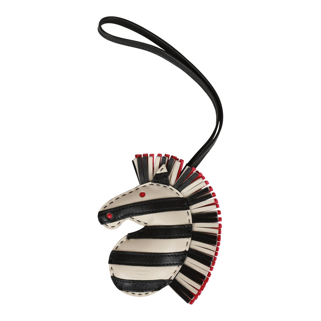 Top quality Hermes Black/Craie/Rose Mexico GeeGee Savannah Bag Charm PM