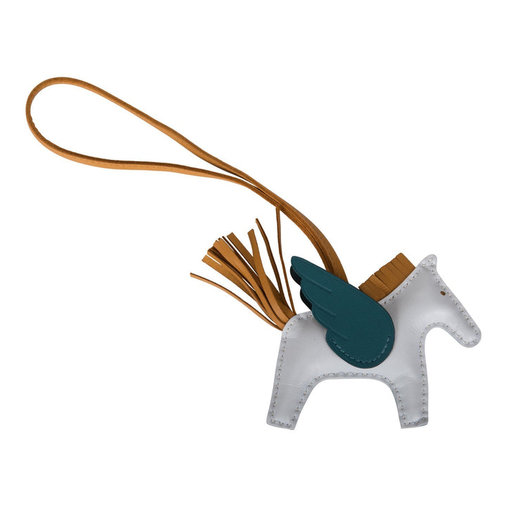 Top quality Hermes Bleu Brume/Sesame/Vert Bosphore Pegasus Horse Rodeo Bag Charm