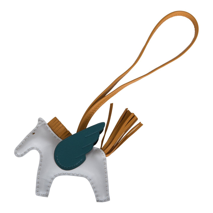 Top quality Hermes Bleu Brume/Sesame/Vert Bosphore Pegasus Horse Rodeo Bag Charm