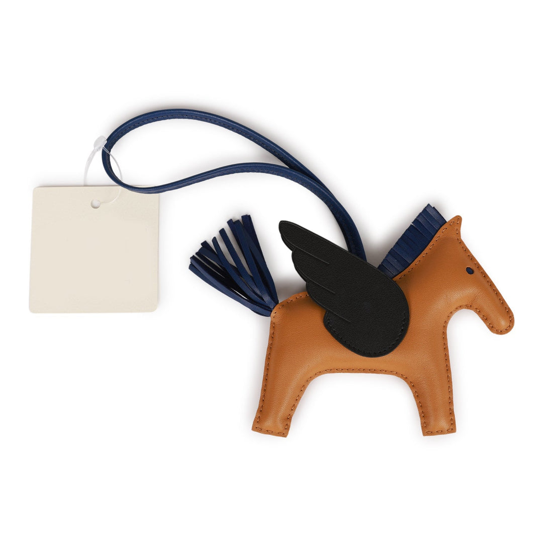 Top quality Hermes Sesame/Bleu Saphir/Black Pegasus Horse Rodeo Bag Charm