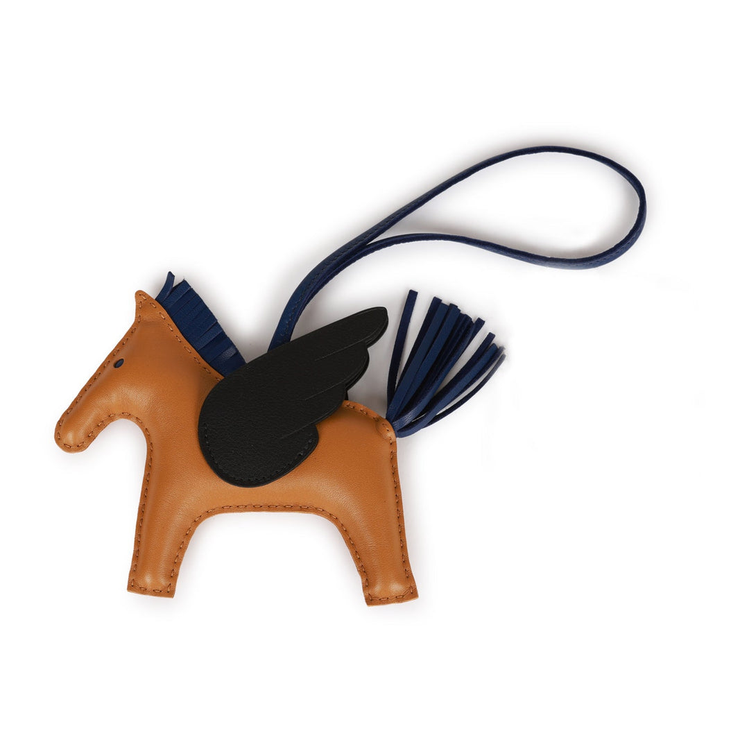 Top quality Hermes Sesame/Bleu Saphir/Black Pegasus Horse Rodeo Bag Charm