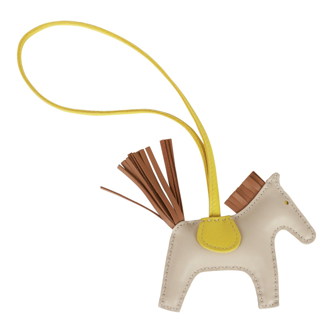 Top quality Hermes Nata/Lime/Chai Grigri Horse Rodeo Bag Charm PM