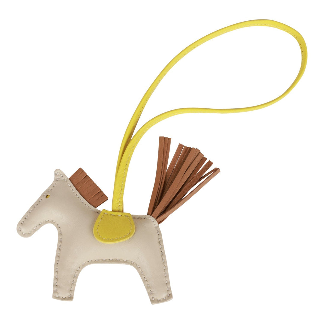 Top quality Hermes Nata/Lime/Chai Grigri Horse Rodeo Bag Charm PM