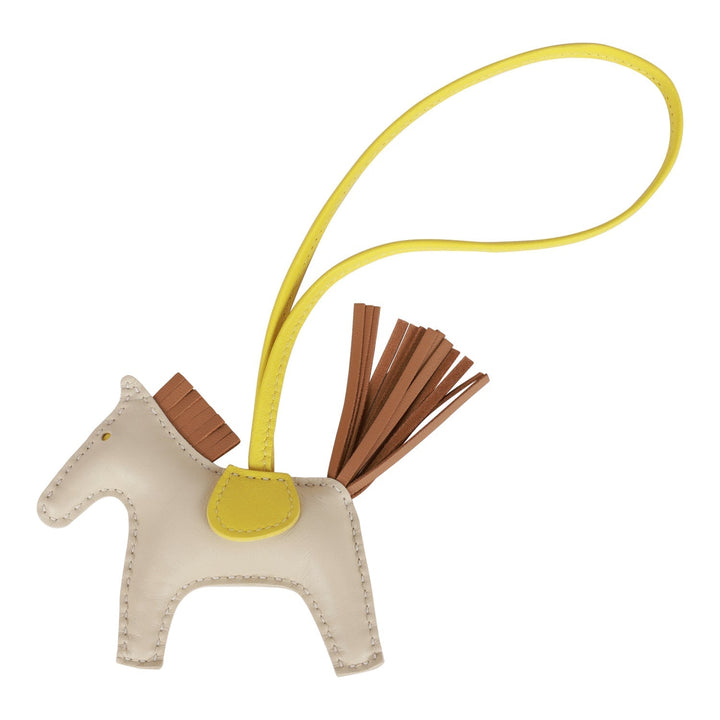 Top quality Hermes Nata/Lime/Chai Grigri Horse Rodeo Bag Charm PM