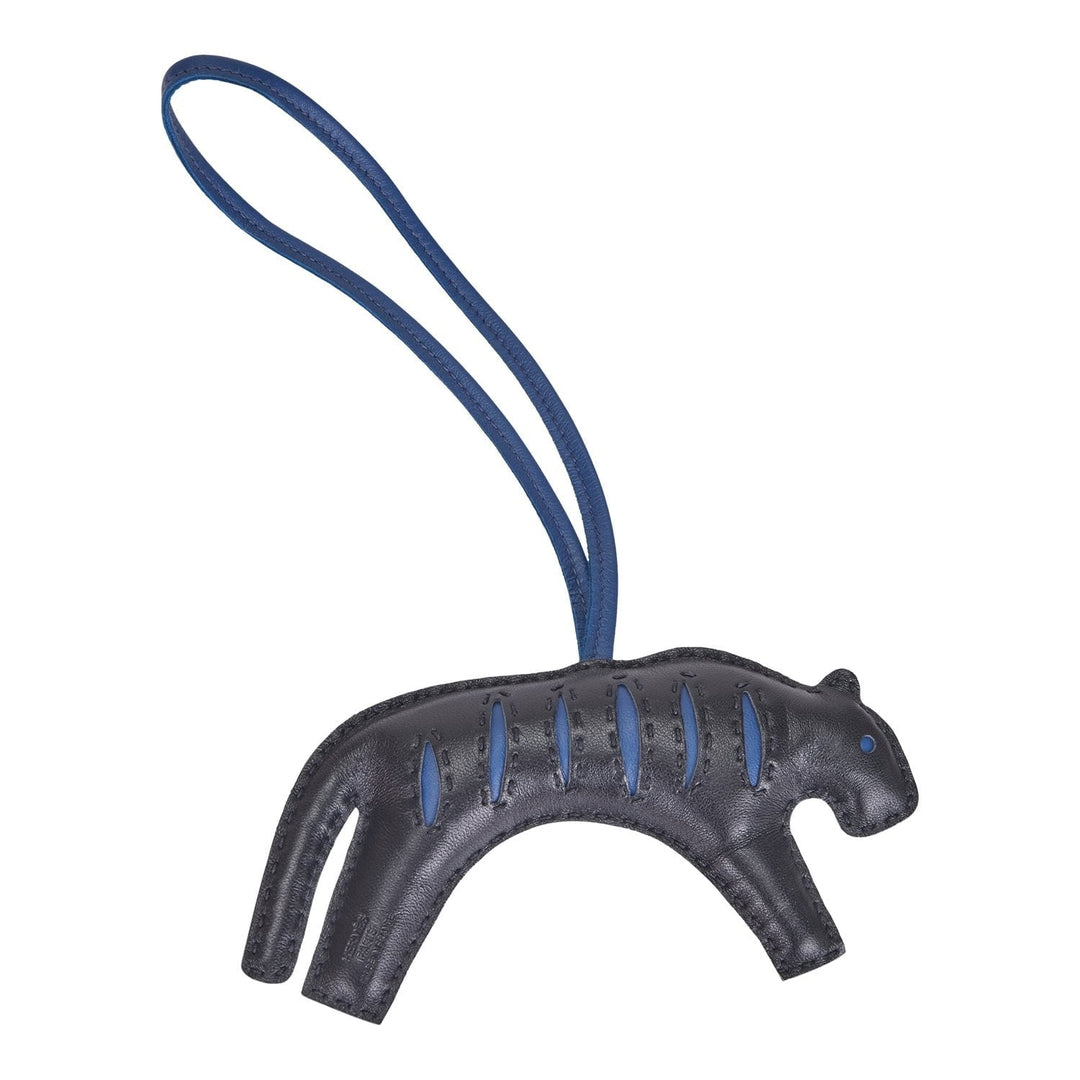 Top quality Hermes RooRoo Tiger Bag Charm Black/Bleu de Malte