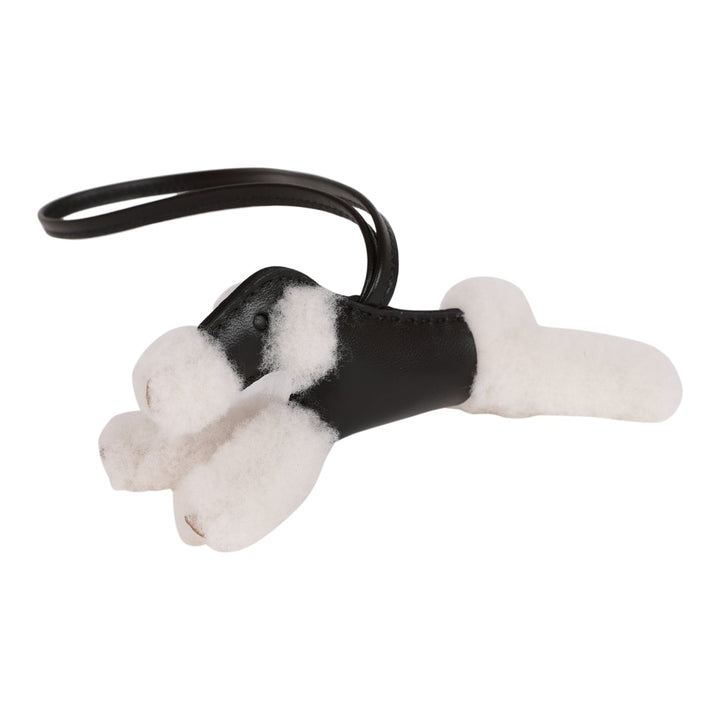 Top quality Hermes Black Lambskin and Shearling Budy Bag Charm