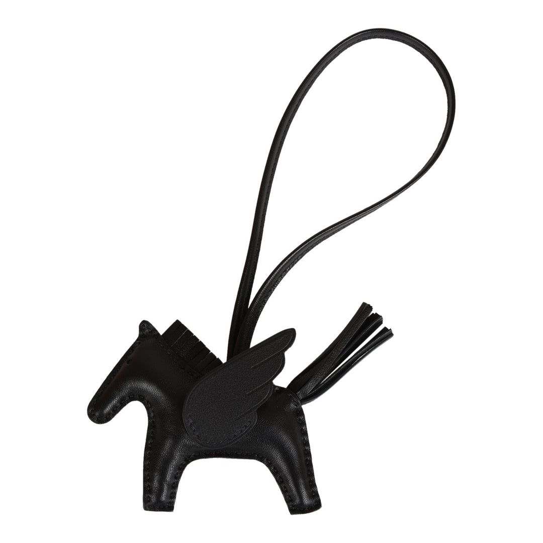 Top quality Hermes SO Black Pegasus Horse Rodeo Bag Charm