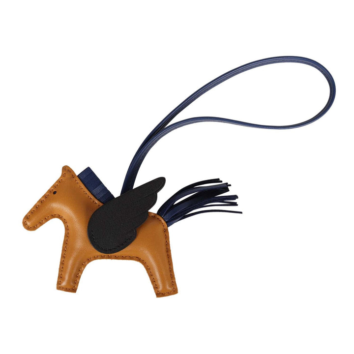 Top quality Hermes Sesame/Bleu Saphir/Black Pegasus Horse Rodeo Bag Charm PM