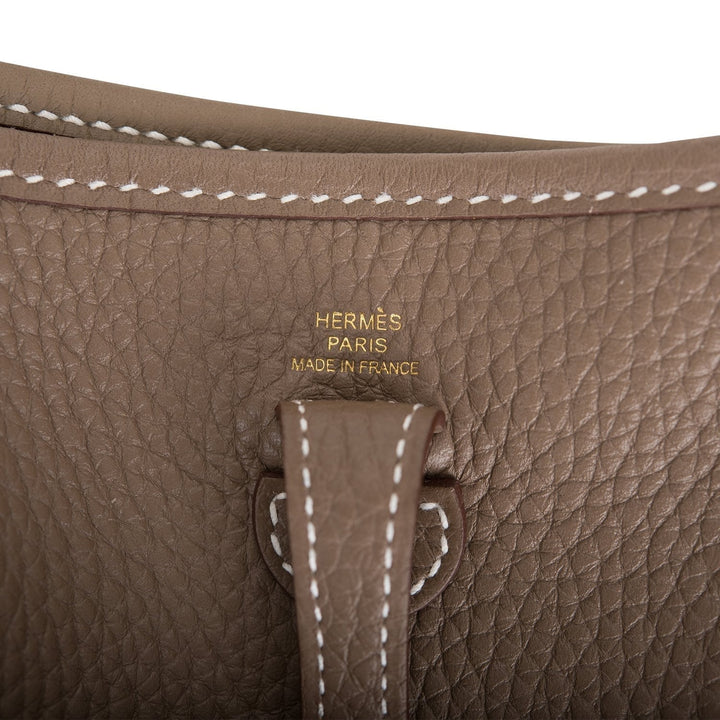 Top quality Hermes Evelyne TPM Etoupe Clemence Gold Hardware
